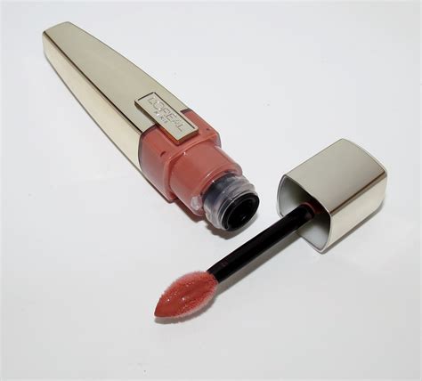 L Oreal Paris ETERNALLY NUDE 193 Colour Caresse Wet Shine Stain Swatches Review Blushing Noir