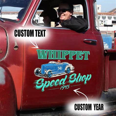 Pcs Personalized Hot Rod Club Speed Shop Garage Vinyl Decals For Cars Bluefink
