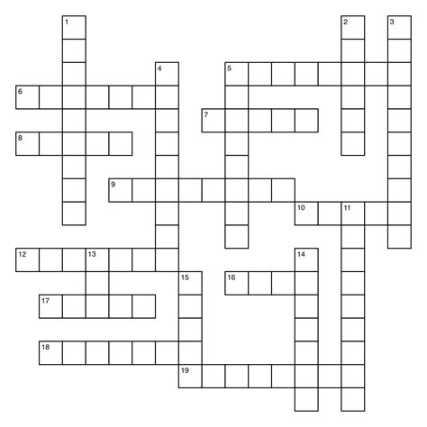 Printable Crossword Puzzle Templates | Crossword, Crossword puzzle