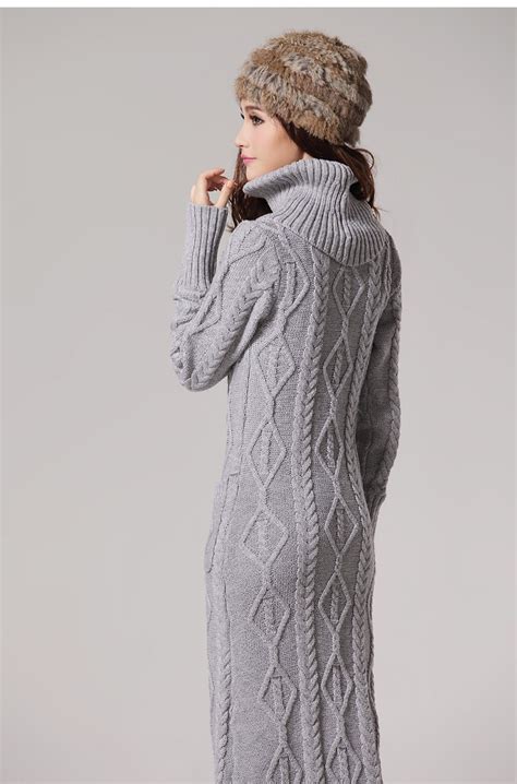 Купить женщины зимнего платья шерсти смешаны Текстиль густой теплой ...