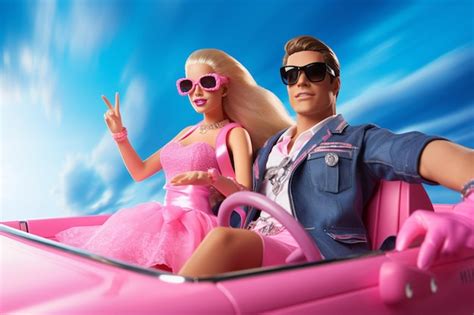 Premium Photo Ken And Barbie Driving A Car