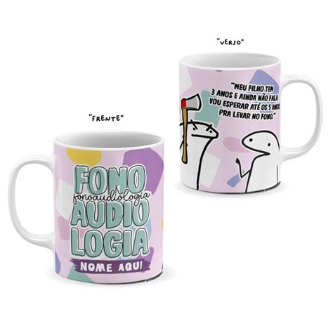 Caneca Personalizada Flork Fonoaudiologia Nome