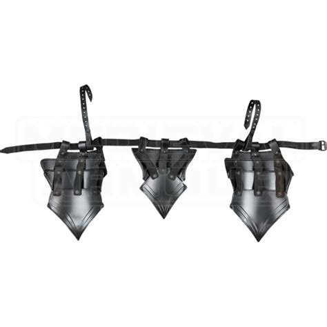 Blackened Dragomir Armour Belt My101058 By Medieval Armour Leather