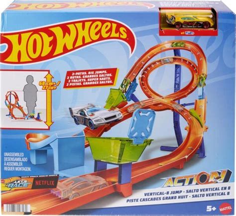 Hot Wheels Trackset Mit Fahrzeug Rennstrecke Mit Er Kurve F R