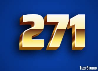 271 Text Effect and Logo Design Number