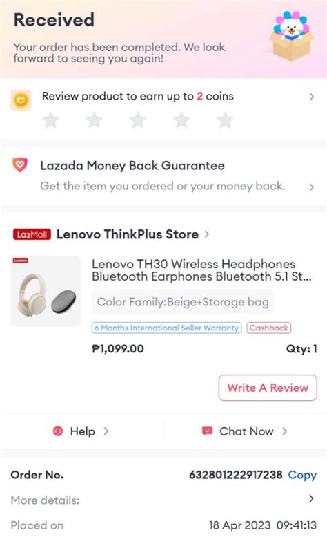 Lenovo Nude Beige Headphones Th W Case On Carousell