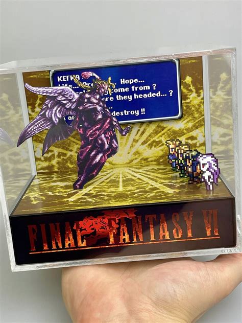 Final Fantasy 6 3d Retro Gaming Cube Diorama Final Fantasy Etsy