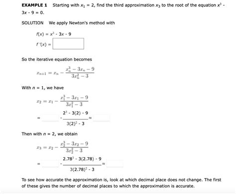 Solved EXAMPLE 1 Starting With X1 2 Find The Third Chegg