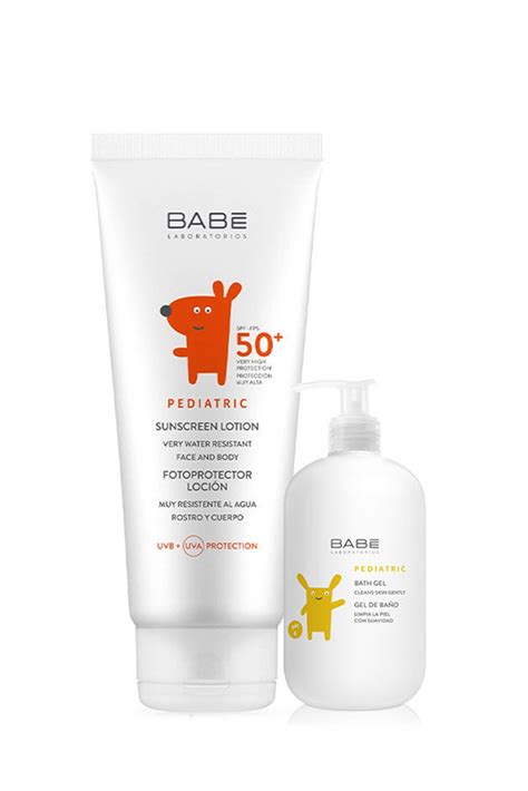 Babe Pediatrik Güneş Koruyucu Spf 50 Losyon 100 ml Banyo Jeli HEDİYE Kozmovital