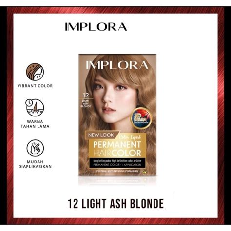 Jual Implora Permanent Hair Colour Light Ash Blonde Shopee Indonesia