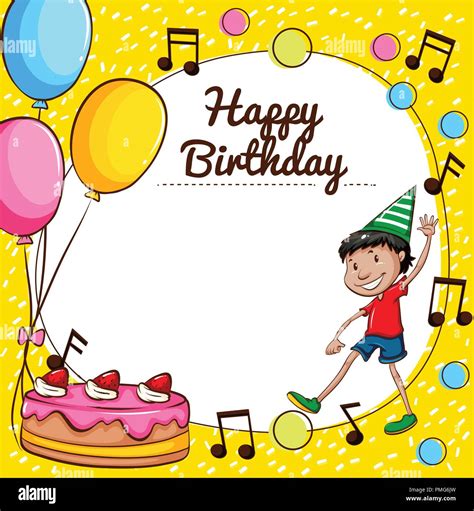 Happy birthday card template illustration Stock Vector Image & Art - Alamy