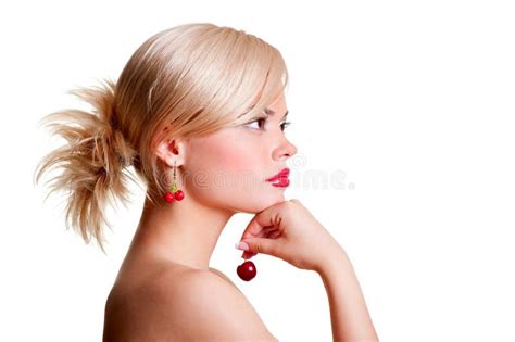 Blonde With Cherry Stock Photo Image Of Desert Desire 8188224