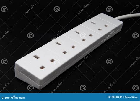 Four Way Extension Stock Image Image Of Mains Pins 145848247