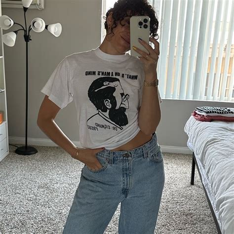 Vintage Tops Naughty Vintage Tshirt With Funny Freud Naked Lady Print Poshmark