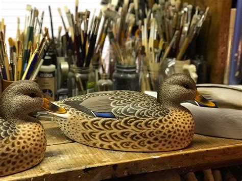Mark Daisey, Mallard Hunting Decoy | Decoy carving, Bird carving, Decoy