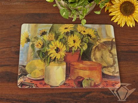 Подставки под тарелки на стол Creative Tops Подсолнухи 30x23см, 6шт ...