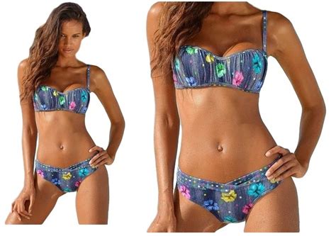 bruno banani STRÓJ BIKINI jak JEANS ramiączka 38 A 7582780585 oficjalne archiwum Allegro