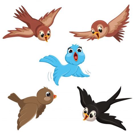 Ilustración vectorial de pájaros de dibu Premium Vector Freepik