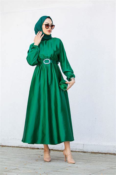 Nude Saten Mevlana Tesettür Abiye