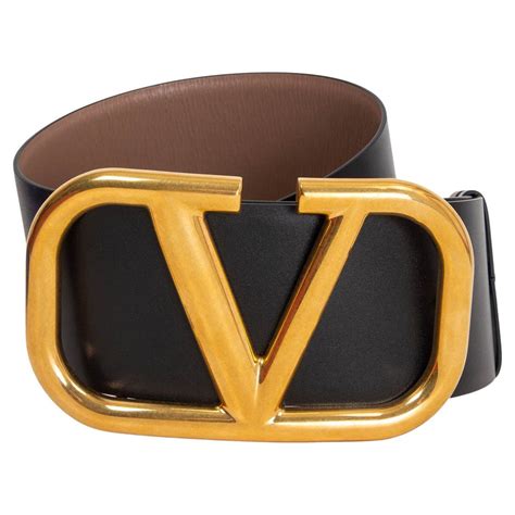 Valentino Brown Leather V Logo Belt Size 80 Cm At 1stdibs