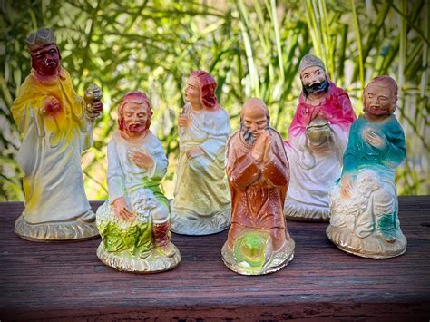 Vintage Miniature Nativity Figures - Etsy