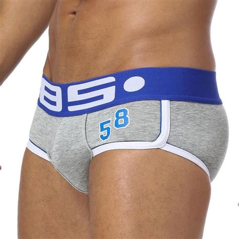 Orlvs Slip En Maille Pour Homme Sous V Tement Sexy Bikini Culotte Bluegrey Jockstrap Gay
