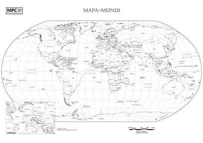 Mapa Mundi Politico Para Colorir - MAPA MUNDI PARA COLORIR - Político e continentes