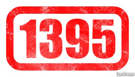1395 Text Effect and Logo Design Number
