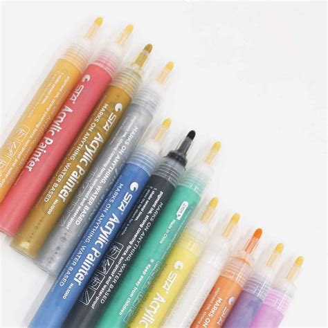 Sta Acrylic Marker Pack Of 24 Multi Surface Painter Outliner Pens