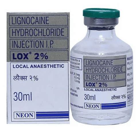 Lox 2 Lignocaine Hydrochloride Injection Lignocaine 2 W V 30ml