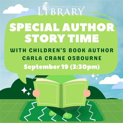 Special Author Story Time Coeur D Alene Public Library