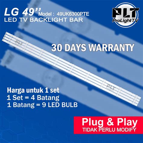 LG 49" LED LAMPU TV 49UK6300PTE / 49UK6320PTE TV BACKLIGHT / LED TV ...