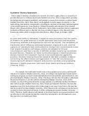 systemic theory approachdocx systemic theory approach theory helps