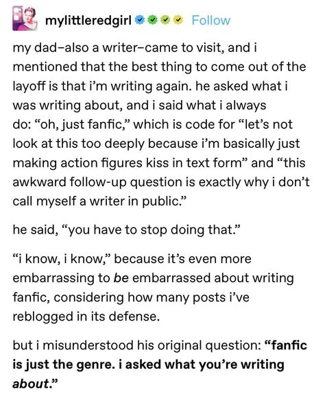 Saw This Post Really Uplifted My View On Writing Posting Fic