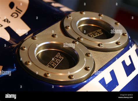 Quick fill fule motorbike system on a endurance race motorbike Stock ...