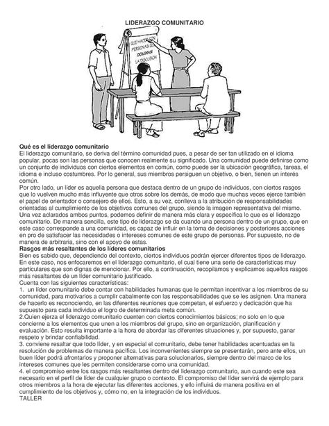 Liderazgo Comunitario 7 GUIA 2 JUAN LIDERAZGO COMUNITARIO Qué es el