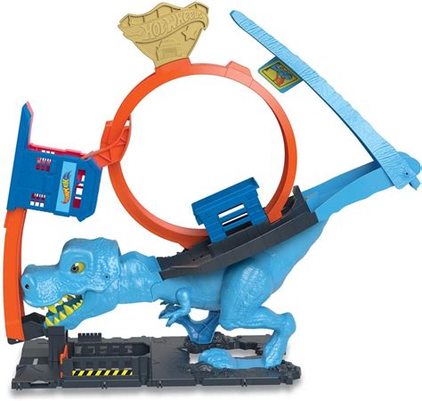 Hot Wheels City T Rex Chomp Down Loop Med En Leksaksbil Hkx