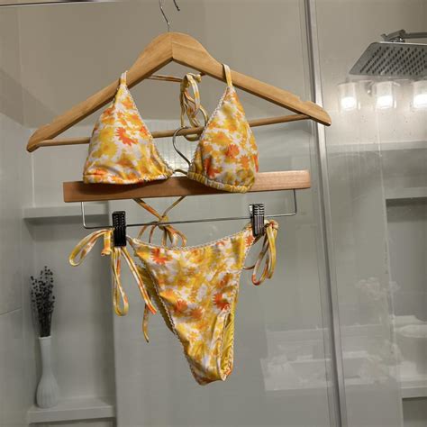 Swim Set Bikini Top And Tie Bottoms From Amazon Depop