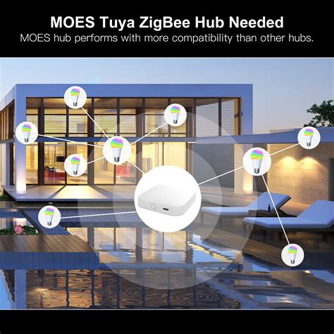 MOES ZigBee Smart LED Light|RGB Music Sync Dimmable Scenes Remote Bulb