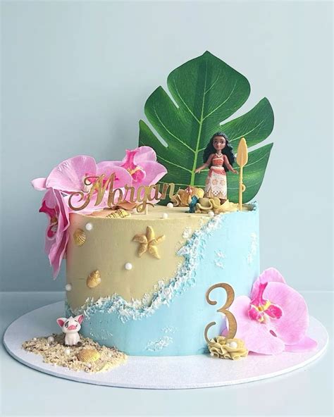 Modelo De Bolo Da Moana - Bolo da Moana: +50 ideias criativas para festa infantil
