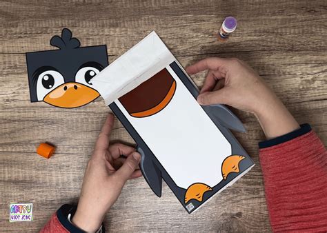 Penguin Paper Bag Puppet