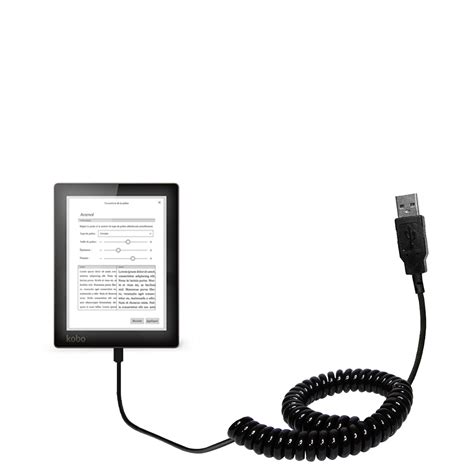 Coiled Power Hot Sync Usb Cable Suitable For The Kobo Glo With Both Data And Charge Features