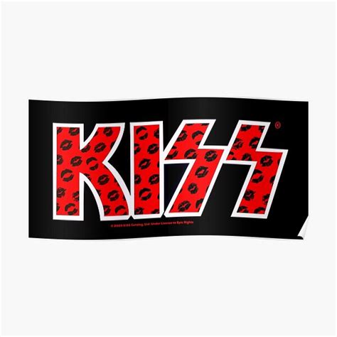 "Kiss Band Black Lips Logo" Poster for Sale by emmafifield | Redbubble