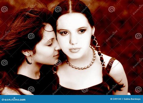 Two Women Stock Photo Image Of Lesbian Sepia Teenagers 249134