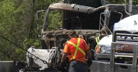 Truck Driver Charged With Careless Driving After Truck Fire On Hwy 401