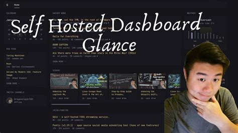 Glance The Ultimate Self Hosted Dashboard For All Your Feeds Youtube