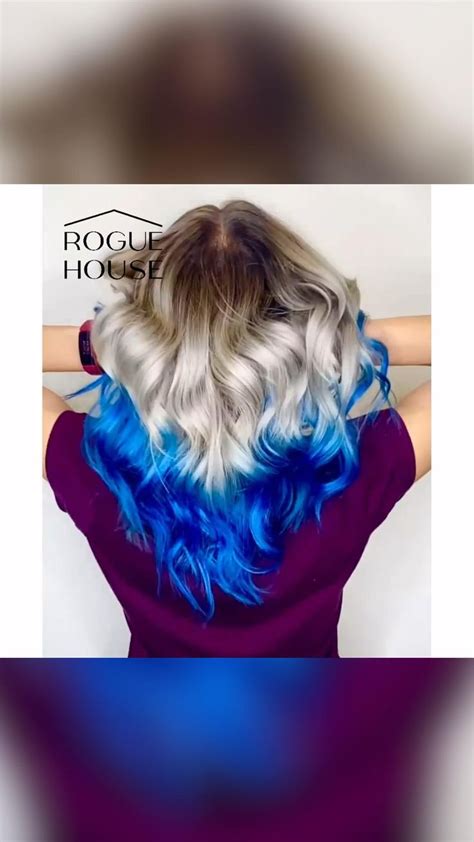 Magical Blonde Blue Ombré is worth the risk Long hair color Dyed hair Ombre hair