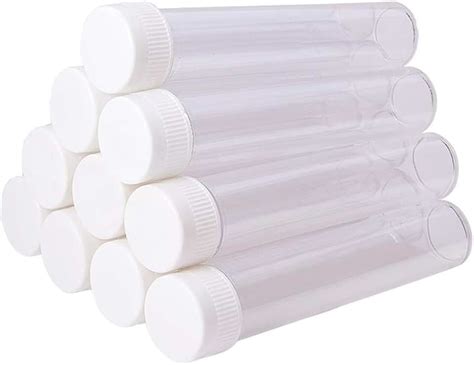 Clear Plastic Storage Tubes With Caps