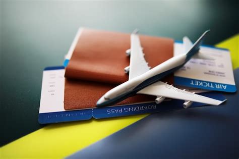 Premium Photo Airplane Travel Boarding Pass Airplane Passport And Plane