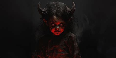 Premium AI Image | devil in the darkness halloween witch with a pumpkin ...